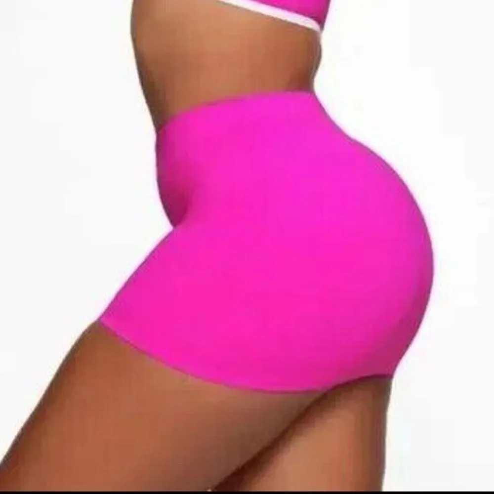 Skims Sporty Zipper Swim Mini Skirt Hibiscus Pink NEW NWT XXS